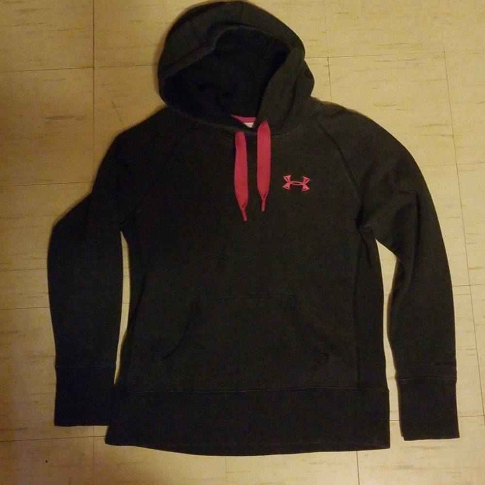 Dark Gray and Magenta UA Storm Sweatshirt